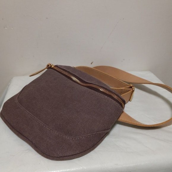 NWOT Birdling Adjustable Buckle Strap Classic Lined Crossbody Bag Brown Unisex - Picture 2 of 9